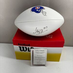 Steve Atwater Denver Broncos Signed Autographed Full Size Wilson Football w/Box